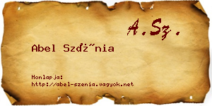 Abel Szénia névjegykártya